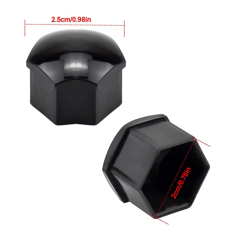 Cozlly Wheel Bolt Caps 17 mm, Wheel Bolts Wheel Nuts,