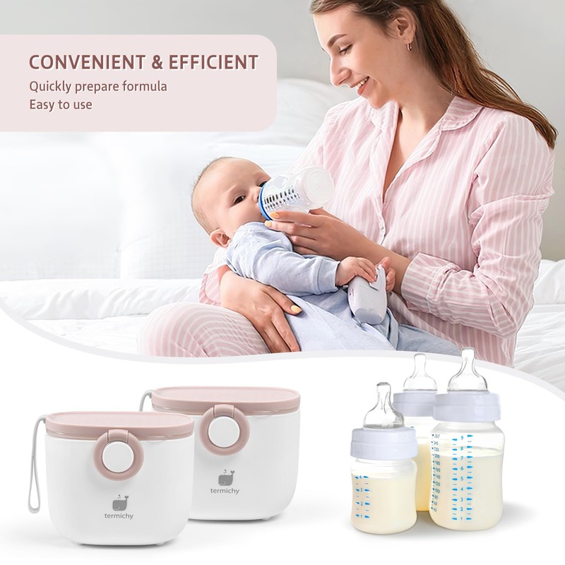 Termichy Baby Formula Dispenser, Portable Formula Dispenser Container with Scoop