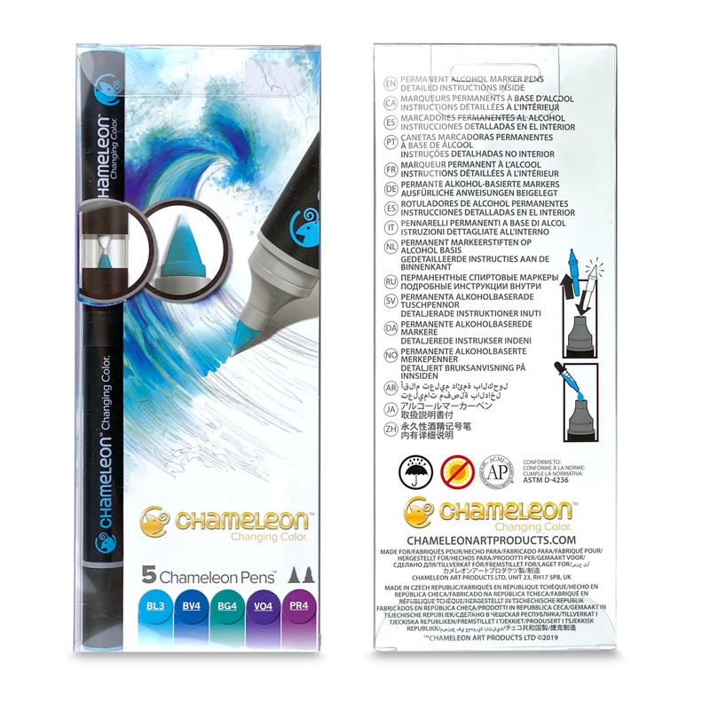 Chameleon Art Products, Chameleon 5-Pen, Cool Tones Set