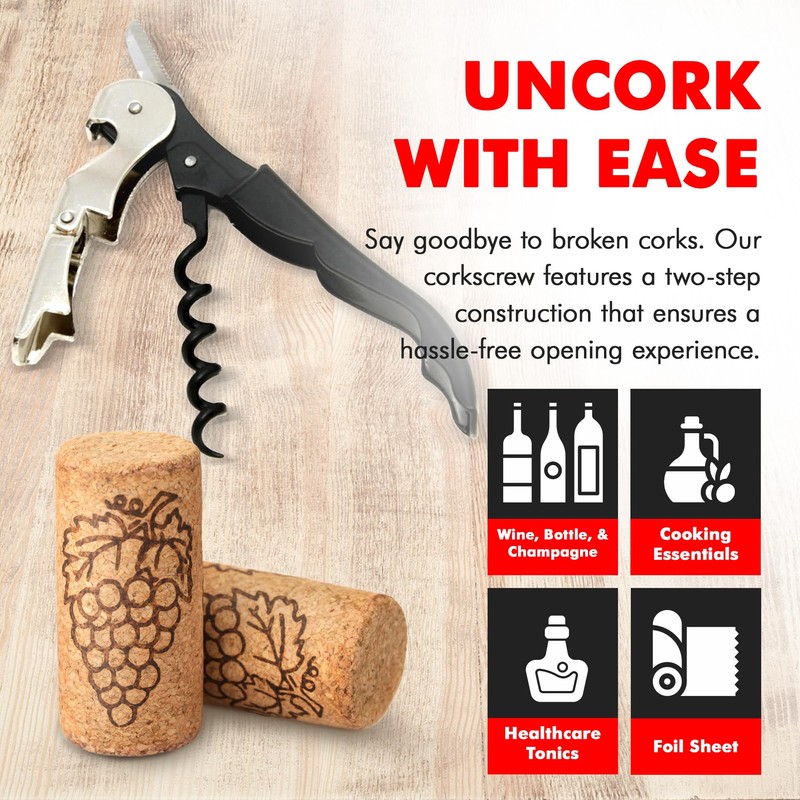 Chef Craft Select Waiters Corkscrew with Foil Cutter and Bottle