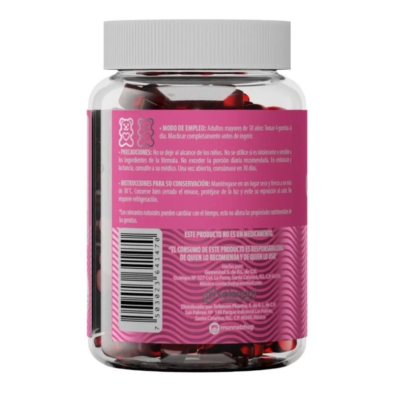 Colágeno + Biotina 60 Gomitas Belabear Vitamina A, C, D