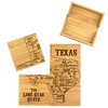 Totally Bamboo Texas State Puzzle 4 Piece Bamboo Coaster Set