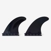 Plastic Side Fins (Twin) M Black Single Tab (3/4 depth