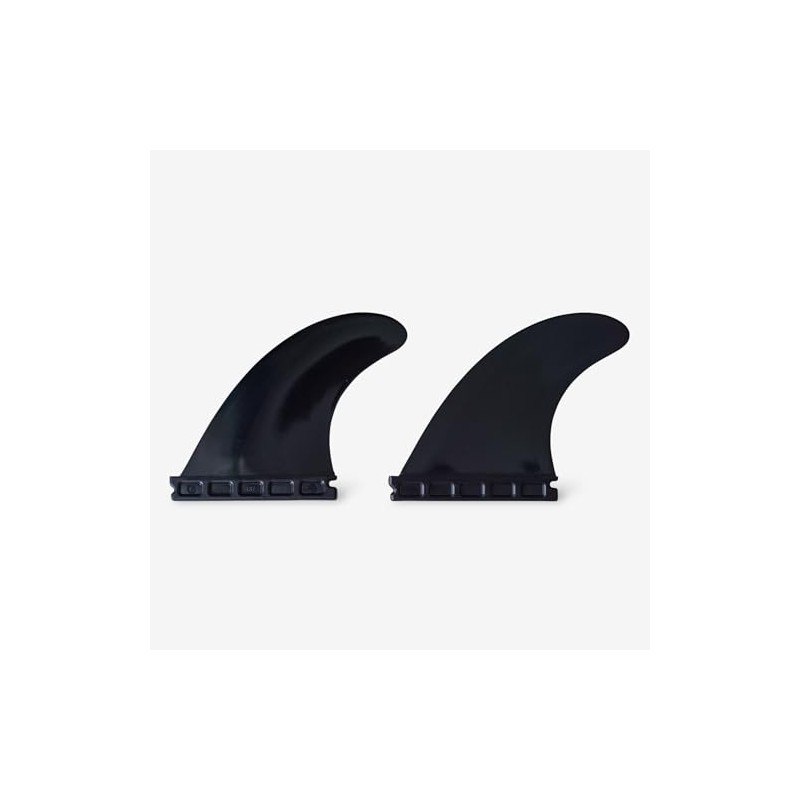 Plastic Side Fins (Twin) M Black Single Tab (3/4 depth