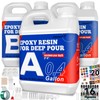 Deep Pour Epoxy Resin Kit 1.2 Gallon, 2-4 Inch 2:1