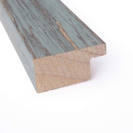 Amanti Art Blue Wall Mirror 26x20 Dixie Blue Grey Rustic Rectangle Bathroom Mirror for Wall Decor Living Room, Medium Country Rustic Wood Frame, Hangs Horizonally and Vertically, Bathroom Decor,