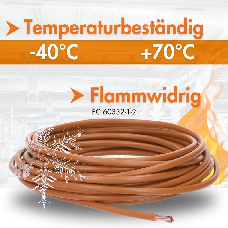5 m Lapp 4520036 H07V-K 16.0 mm² Brown I Wiring