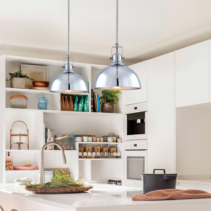 Kira Home Belle 9" Modern Industrial Pendant Light, Adjustable Length