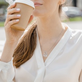 HERCNELK 'Life Is A Song' Violin Necklace Violinist 925 Sterling Silver Music Instrument Inspiration Jewelry Gift for Daughter Sister Women (1-Silver Violin)