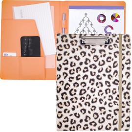Portfolio Clipboard with Storage Leather Binder Nursing Clipboard Padfolio for Women Non-Plastic Clipboard -Cute Office Supplies Foldable Clipboard Perfect for Nurses