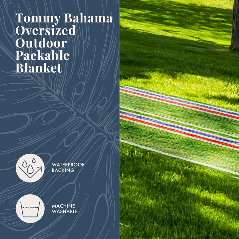 Tommy Bahama Outdoor Waterproof Picnic Blanket - Lightweight Portable Design