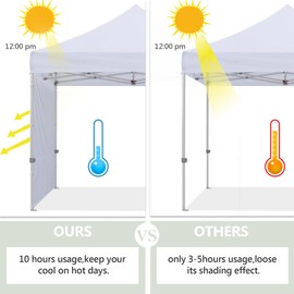 HLong Canopy Tent Sidewall for 10x15 Pop Up Canopy, 1 Piece, White