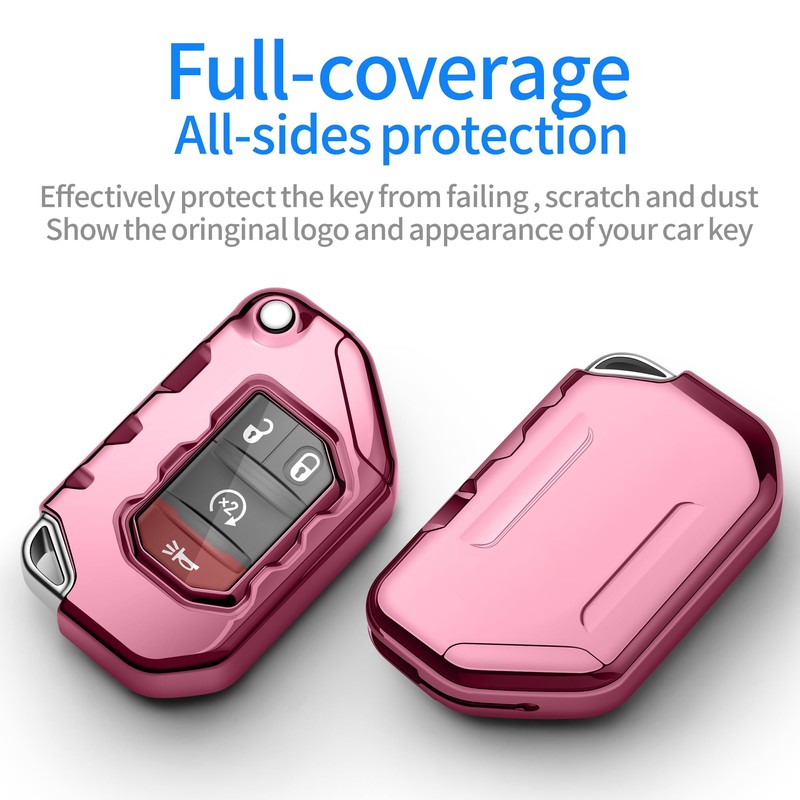 Tukellen for Jeep Key Fob Cover Premium Soft Full Protection