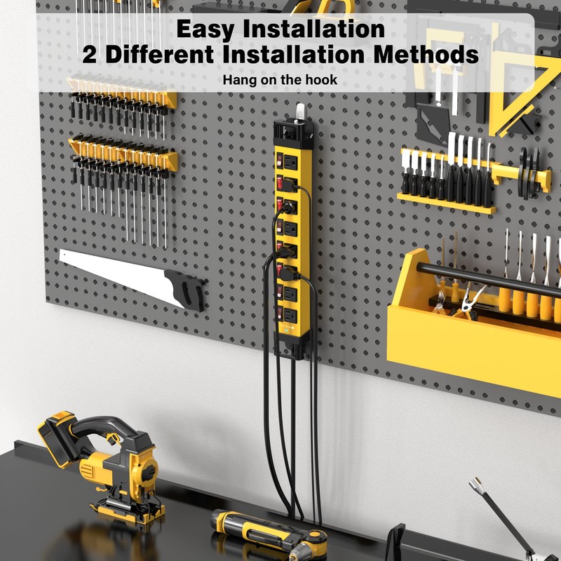 Power Strip with Individual Switches - 8 Outlet Heavy Duty