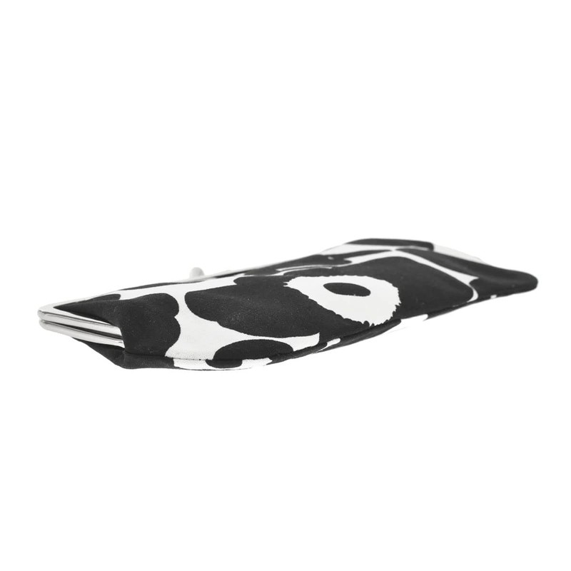 Marimekko 91496 190 Women's Mini UNIKKO Pouch, Unikko, Black, 190