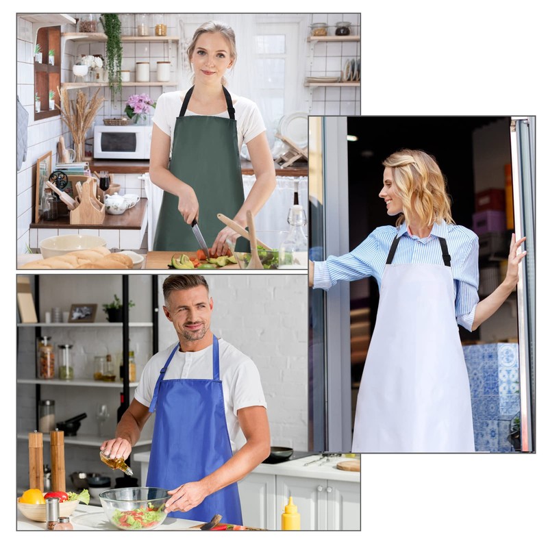 2 Pack Waterproof Rubber Vinyl Apron 40 Inch Chef Aprons