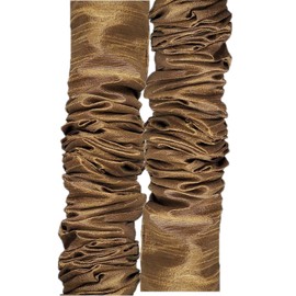 Cord & Chain Cover, 6.5 feet, 2 Pack Silk-Type Fabric, Hook and Loop Closure Strip - Use for Chandelier, Lighting, Wires (Gold)