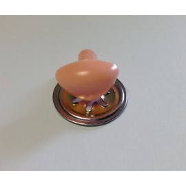 celloexpress Light Pink Cat/Triangle Nose 9mm x 6.5mm Metal Backs - Teddy Bear & Soft Toy Making Detailed Noses - Pack of 2