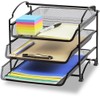 SimpleHouseware Organizador de documentos y cartas para escritorio, apilable de