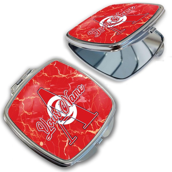 Bleu Reign Compact Personalized Pocket Mirror Custom Name Tunisia Flag