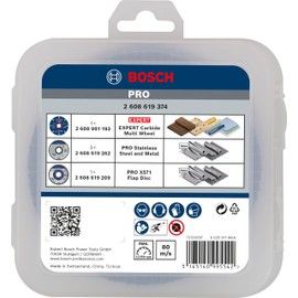 Bosch 5 x Pro Cutting and Grinding Set for X-Lock (for Steel, Stainless Steel, Diameter 125 mm, Professional Accessories, Small Angle Grinder)