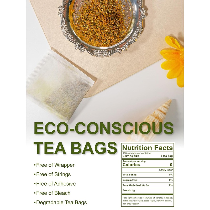 TeeLux Ginger Turmeric Green Tea Bags, Smooth Steamed Green Tea