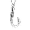 Hearbeingt Fish Hook Cremation Jewelry for Ashes, Memorial Urn Necklace