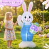 4FT Easter Inflatables Bunny Outdoor Decorations Built-in LED Lights