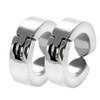1 Par Clips de Oreja con Estilo de Acero Inoxidable