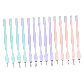 Baluue 30pcs Nail Art Tool Dual- Dead Skin Remover Fork Ergonomic Manicure Pedicure Kit for Gentle Cuticle Care Handle Random Colors