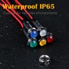DMWD 5pcs 6mm LED Indicator Light Plastic Black Signal Dot