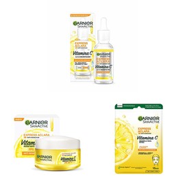 Garnier Skin Active Express Aclara Serum Anti Manchas con Vitamina C - 1 x 30 ml  ls Face Express aclara crema hidratante tono uniforme con fps 30... 