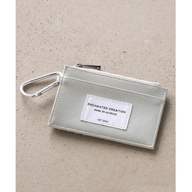 ALTROSE Women's Fragment Case, Bill, Folding Coin Purse, Synthetic Leather, Fragment, Card Case, IC Card, Pass Case, Periodic, Coin Case, Thin, Mini Wallet, Simple, Includes Carabiner, Silver