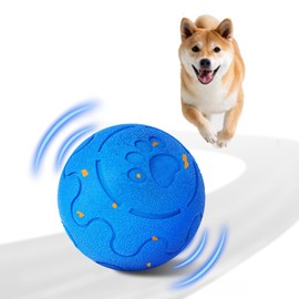 Huimpet Interactive Dog Ball, Automatic Moving, Bouncing Chew Toys, Wicked Balls with 3 Modes, E-TPU Vibrating Dog Ball for Medium and Large Dogs, IP54 Waterproof, Birthday Gifts for Dogs(Blue)
