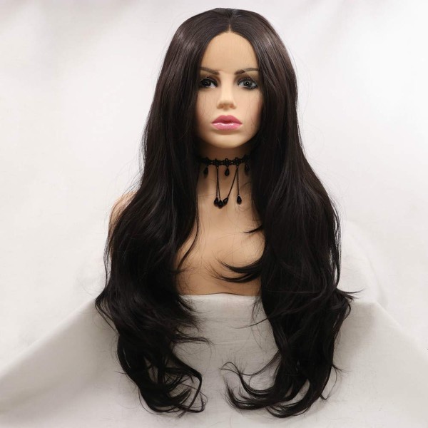 Xiweiya Wigs Light Brown Wig #2 Color Synthetic Lace Front