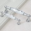 2Pcs MFYS 3.75'' Hole to Hole Clear Pulls Crystal Drawer
