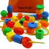 Skoolzy Preschool Lacing Beads for Kids - 30 Stringing Beads