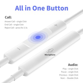 USB C Headphones, Type C Earphones Wired Earbuds with Microphone and Volume Control, Headphones Fit for Phone 16 15 Pro Max Plus 1Pad Pro Pixel 8 7 6a, Galaxy S23/S22/S21/S20/Ultra Note 10/20, Mate 40