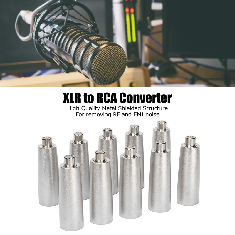 RCA to XLR Adapter Female to Male Noise Reduction Metal