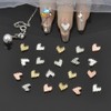 40 Pcs Heart Nail Charms Y2K Alloy Metal Hearts Charms