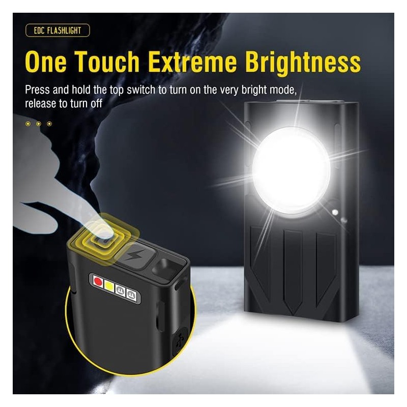 Vortex V7-Black 1100 Lumens Right Angle Magnetic Keychain EDC (Everyday