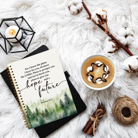 ZFQ Bible Jeremiah 29:11 Journal for Women,Inspirational Spiral Bible Notebooks for Note Taking,Christian Gifts Hardcover Spiral Notebook 5.5x8.3