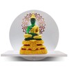 BUDDHO Emerald Buddha Statue Meditation 7" H. Jade Buddha Thai