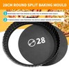 Aiweijia 2PCS Round Quiche Tins, Round Tart Mould with Removable