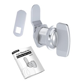 Naissian 7/8 Inch Thumb Lock,RV Compartment Latch,Shower Door Lock Latch Keyless Thumb Twist for RV Camper Storage,Chrome Finished, Pack of 1