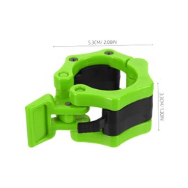 NOLITOY 1 Pair Barbell Clip Weight Lifting Clips Gym Accessories Barbell Clasp Home Gym Accessories Grips for Weight Lifting Dumbbell Clamps Weightlifting Bar Clamps Iron Light Green