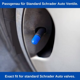 10pcs Blue Hard Plastic Car Tyre Valve Caps with Schrader Valve O Seal Car Valve Caps Tyre Valve Cover Car Air Valve Caps Car Valve Caps Valve Protector