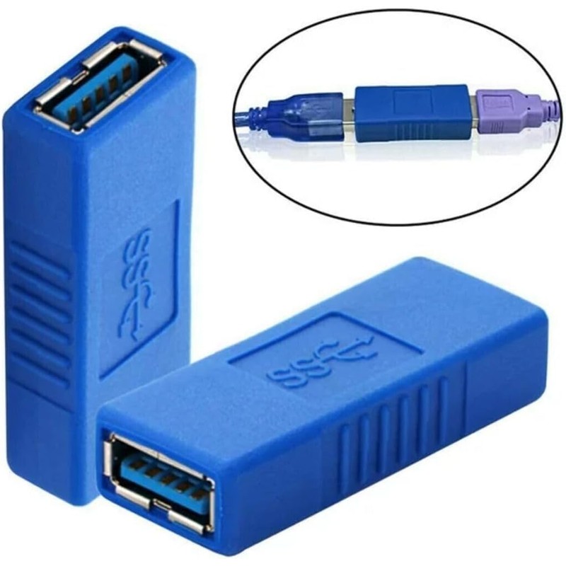 2-Pack USB 3.0 Coupler USB Female to Female USB Adapter,