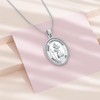 AHTAMOS Saint Christopher Necklace 925 Sterling Silver St Christopher Necklace