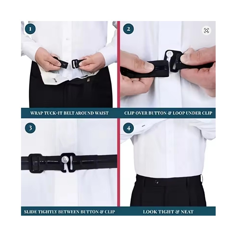 Men's Adjustable Shirt Stays for Keeping Shirts Tucked In –